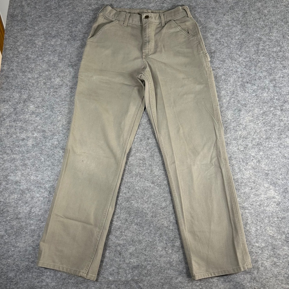 Carhartt Mens Desert B11DES Original Dungaree Fit Canvas Work Pants 30x32 - Picture 1 of 12